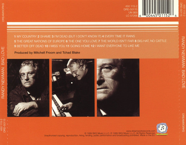 Randy Newman : Bad Love (CD, Album)
