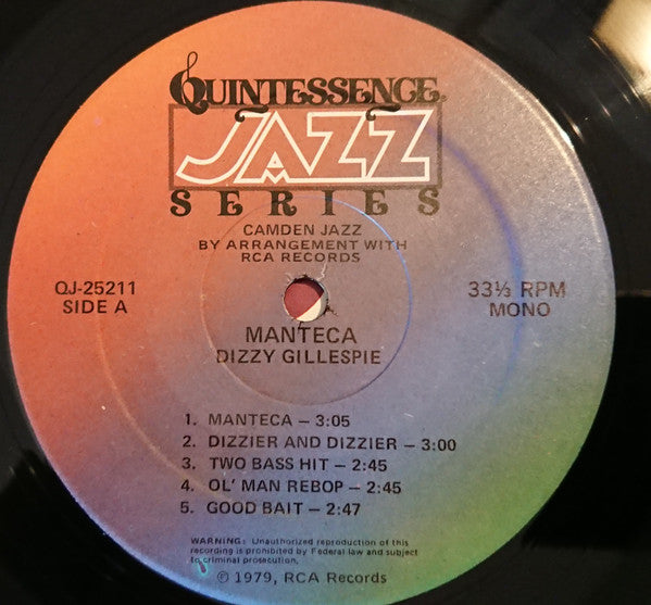 Dizzy Gillespie : Manteca (LP, Comp, Mono, RM)