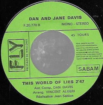 Dan Davis (22), Jane Davis (4) : Summertime (7")