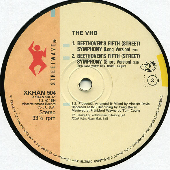The VHB : Beethoven's Fifth (Street) Symphony (12")