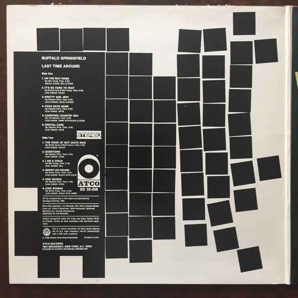 Buffalo Springfield : Last Time Around (LP, Album, RE, PR,)
