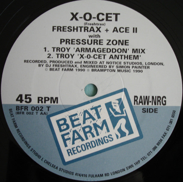 DJ Freshtrax & Ace II With Pressure Zone : X-O-Cet (12", EP)