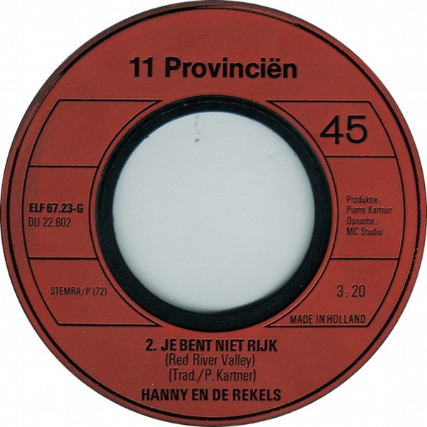 Hanny En De Rekels : Mario / Je Bent Niet Rijk (7", Single, Ora)