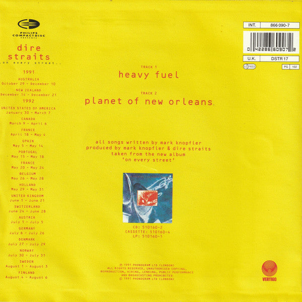 Dire Straits : Heavy Fuel (7", Single)