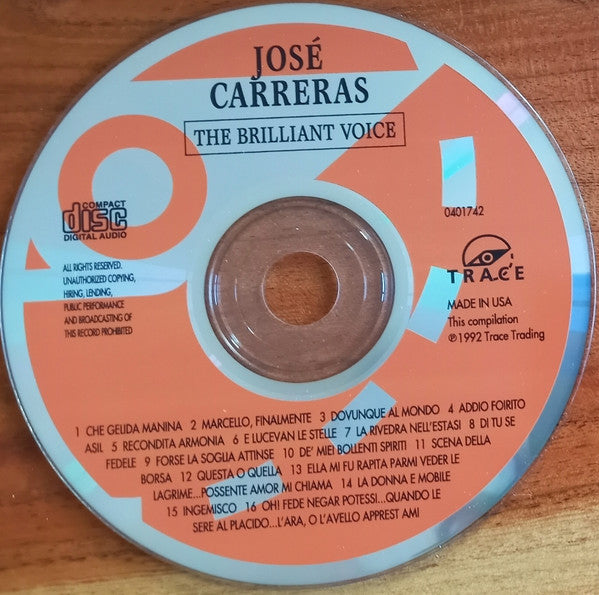 José Carreras : The Brilliant Voice (CD, Comp)