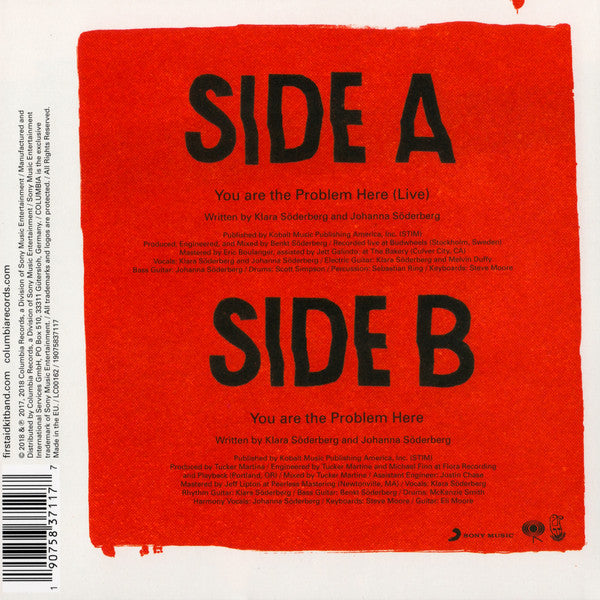 First Aid Kit : You Are The Problem Here (7", RSD, Single, Ltd)