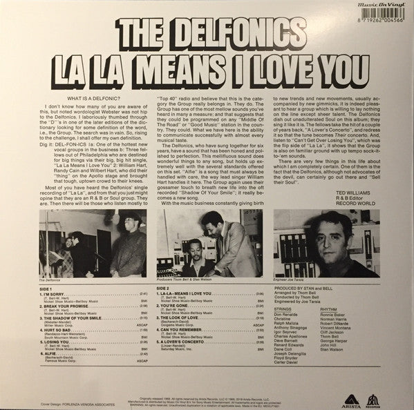 The Delfonics : La La Means I Love You (LP, Album, RE)