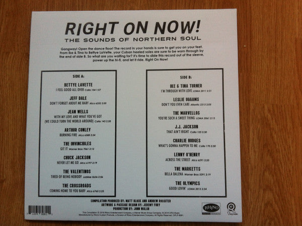 Various : Right On Now! The Sounds Of Northern Soul (LP, RSD, Comp, Ltd, RM, Whi)
