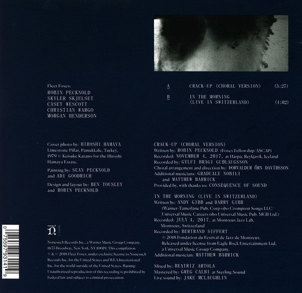 Fleet Foxes : Crack-Up (Choral Version) / In The Morning (Live In Switzerland) (7", RSD, Single, Ltd)