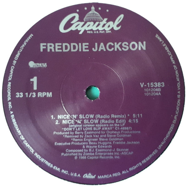 Freddie Jackson : Nice 'N' Slow (12")