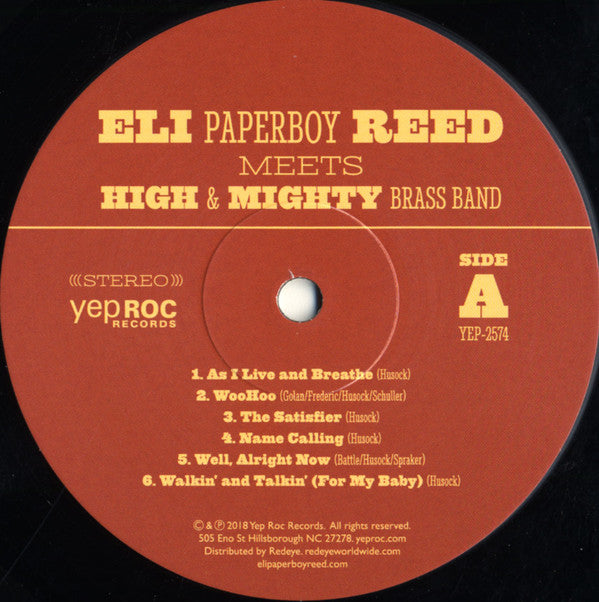Eli "Paperboy" Reed Meets High & Mighty Brass Band : Eli Paperboy Reed Meets High & Mighty Brass Band (LP, Album, RSD)