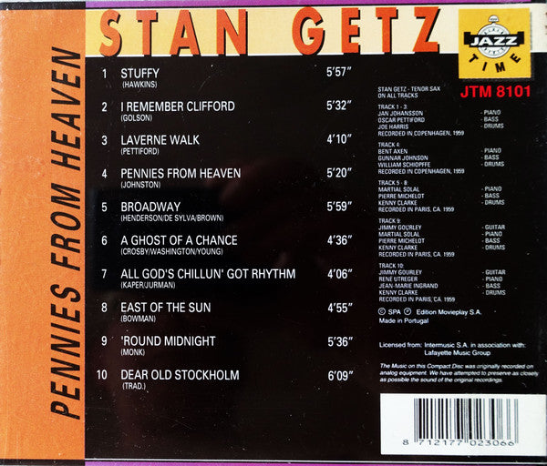 Stan Getz : Pennies From Heaven (CD, Comp)