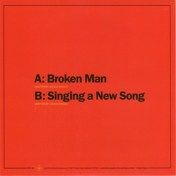 Joshua Hedley : Broken Man / Singing a New Song (7", RSD, Single, Ltd, Bro)