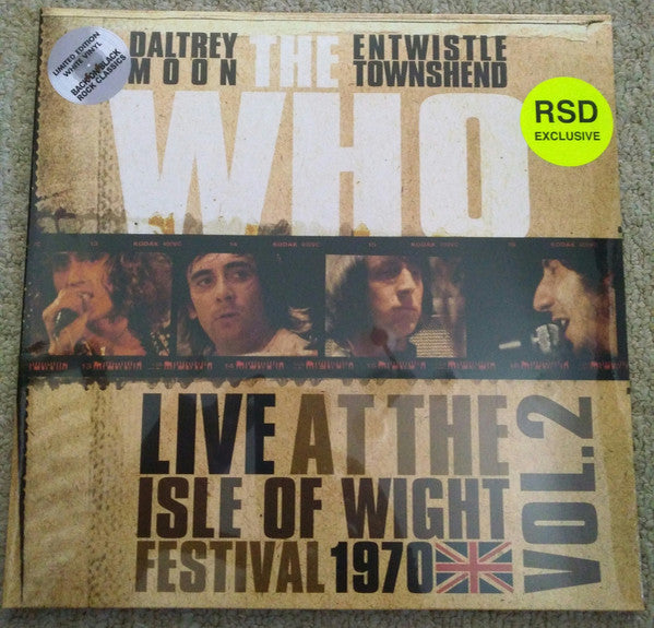 The Who : Live At The Isle Of Wight Festival 1970 Vol.2 (LP, RE, Whi)