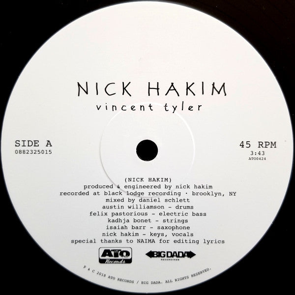Nick Hakim / Onyx Collective : Nick Hakim / Onyx Collective (12", RSD, Single)