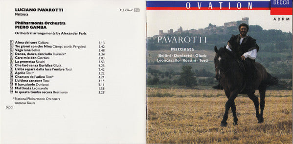 Luciano Pavarotti : Mattinata (CD, Album, RE, RM, PMD)