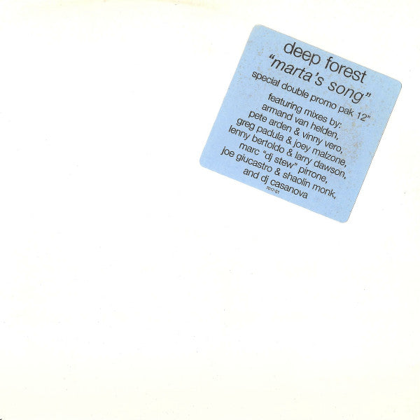 Deep Forest : Marta's Song (2x12", Promo)