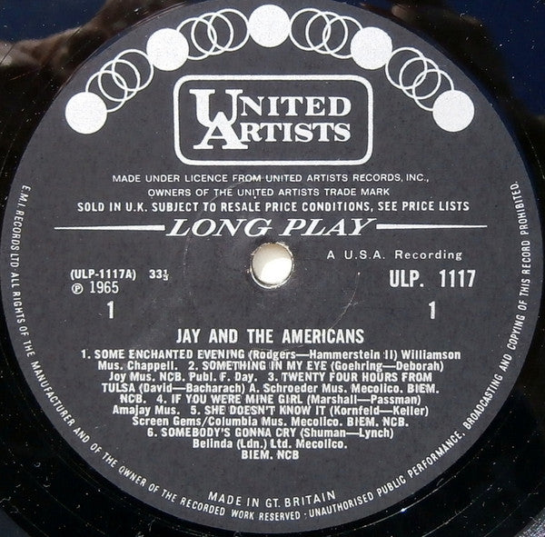 Jay & The Americans : Jay & The Americans (LP, Mono)