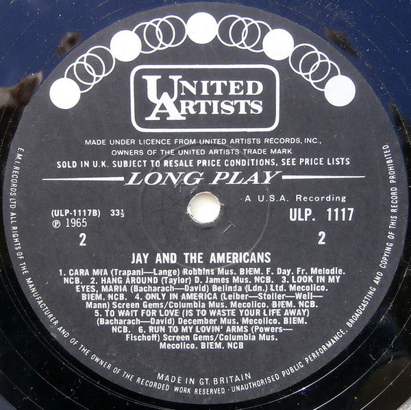 Jay & The Americans : Jay & The Americans (LP, Mono)
