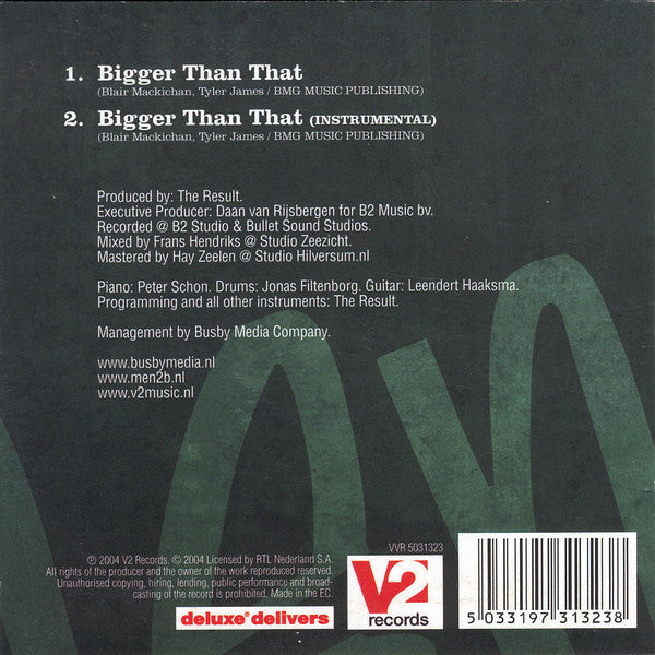 Men2B : Bigger Than That (CD, Single)