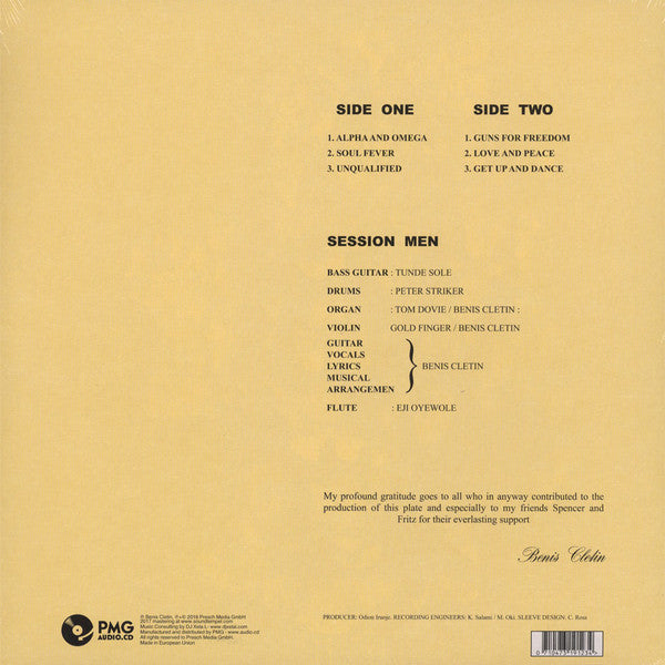 Benis Cletin : Alpha & Omega (LP, Album, RE)
