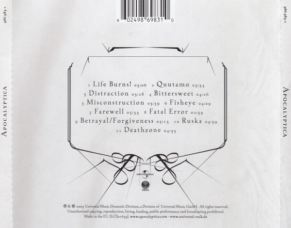 Apocalyptica : Apocalyptica (CD, Album)