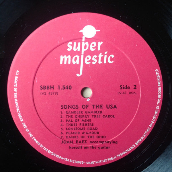 Joan Baez : Songs Of The USA (LP, Album, Comp)