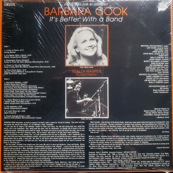 Barbara Cook : It's Better With A Band (LP)