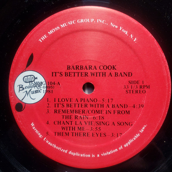Barbara Cook : It's Better With A Band (LP)