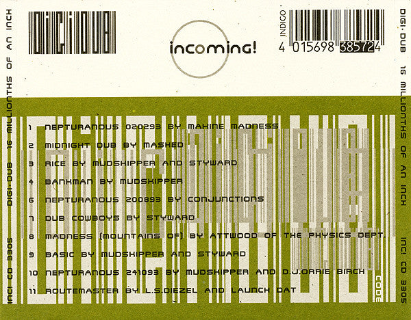 Digidub : 16 Millionths Of An Inch (CD, Album)