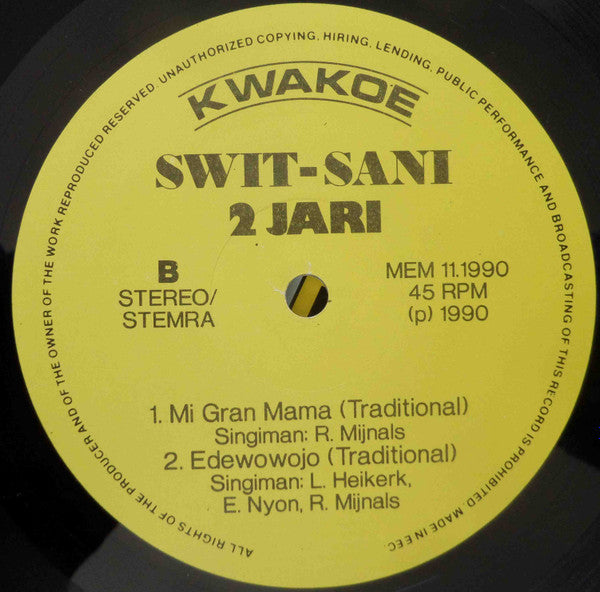 Swit-Sani : 2 Jari (12", EP)
