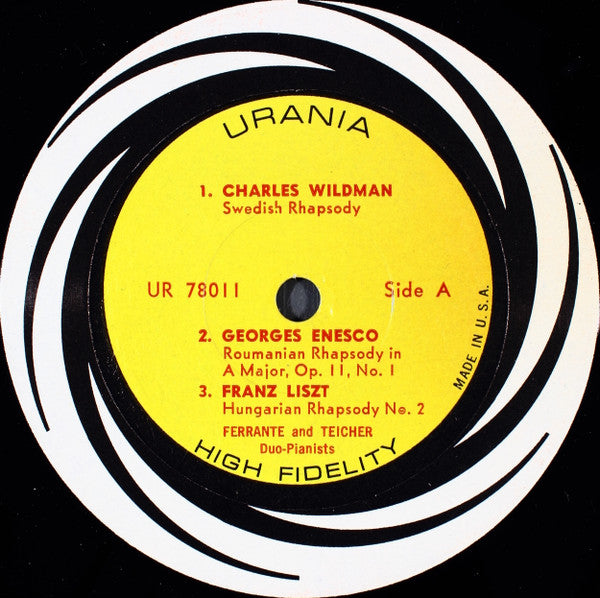 Ferrante & Teicher : Rhapsody (LP, Album, Mono, RE)