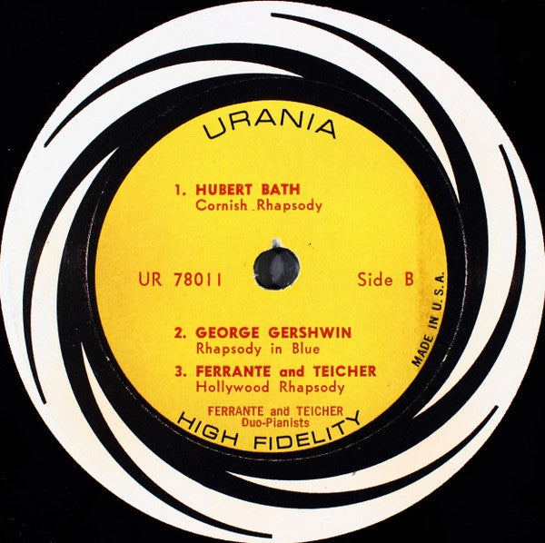Ferrante & Teicher : Rhapsody (LP, Album, Mono, RE)