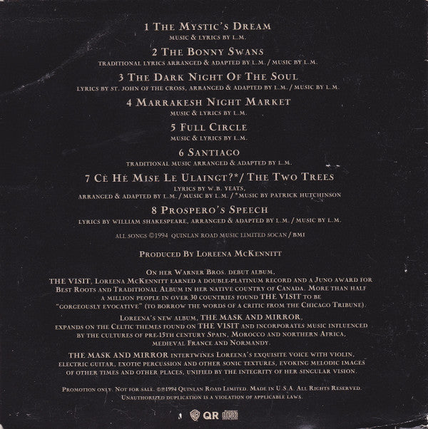 Loreena McKennitt : The Mask And Mirror (CD, Album, Promo)