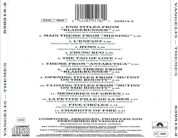 Vangelis : Themes (CD, Comp)