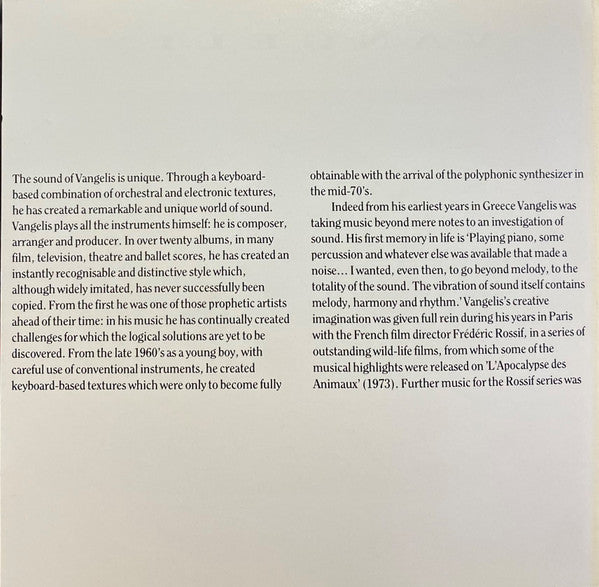 Vangelis : Themes (CD, Comp)