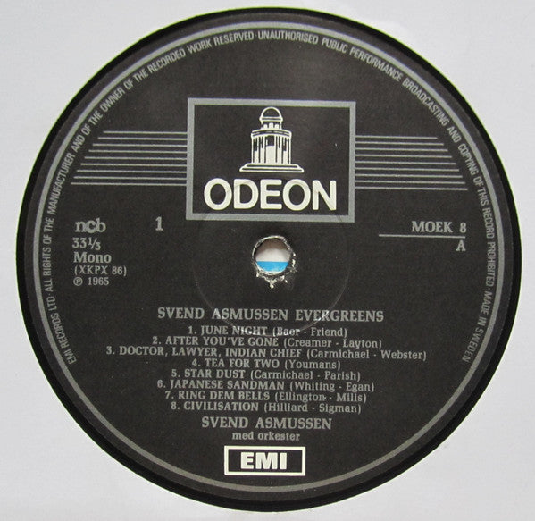 Svend Asmussen : Evergreens (LP, Comp)