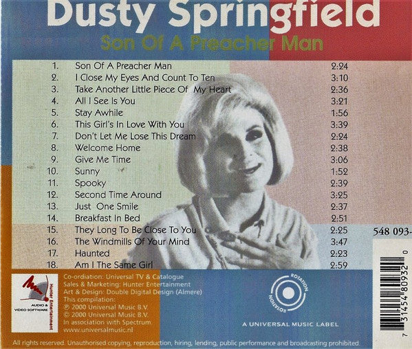 Dusty Springfield : Son Of A Preacher Man (CD, Comp)