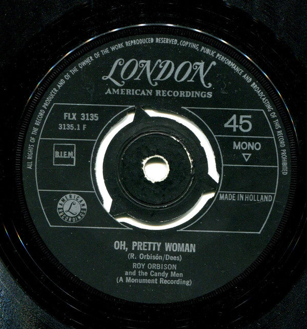 Roy Orbison : Oh, Pretty Woman / Yo Te Amo Maria (7", Single)