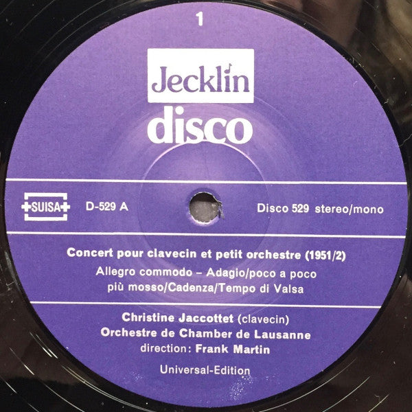 Frank Martin (3) : Frank Martin Dirige Frank Martin (LP, Album)