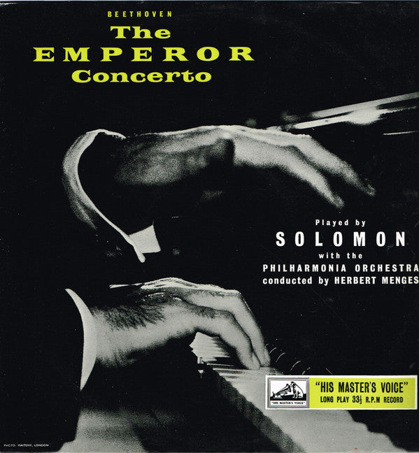 Ludwig van Beethoven, Solomon (6) With The Philharmonia Orchestra Conducted By Herbert Menges : The Emperor Concerto (LP, Mono)