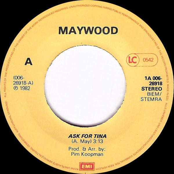 Maywood : Ask For Tina / Circumstance (7", Single)