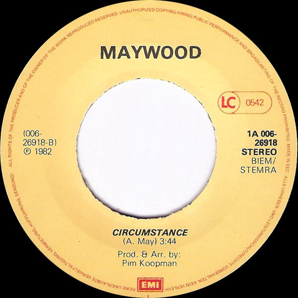 Maywood : Ask For Tina / Circumstance (7", Single)