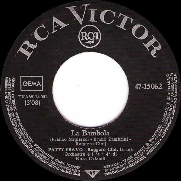 Patty Pravo : La Bambola / Se C'È L'Amore (7", Single)