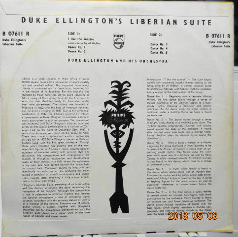 Duke Ellington And His Orchestra : Liberian Suite (10", Album)