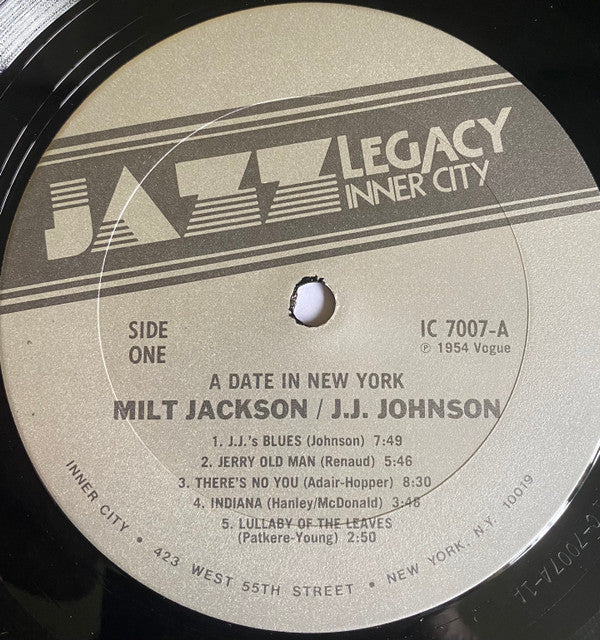 J.J. Johnson, Milt Jackson : A Date In New York (LP, Comp)