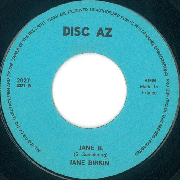 Jane Birkin / Serge Gainsbourg : Je T'aime Moi Non Plus (7", Single, RE, Big)