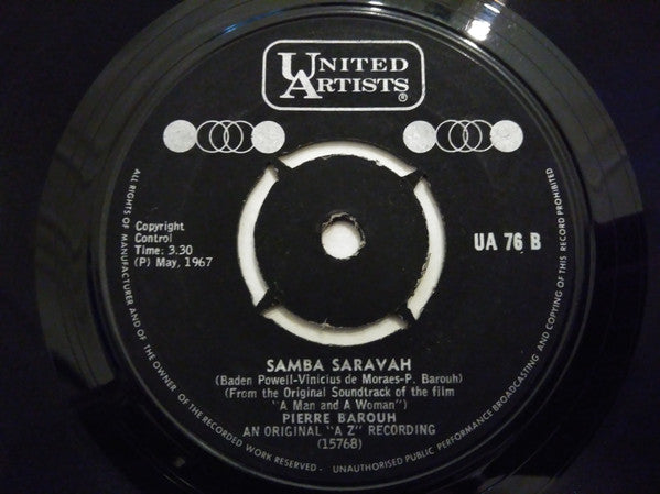 Nicole Croisille ,/ Pierre Barouh : Un Homme Et Une Femme / Samba Saravah (7", Single)