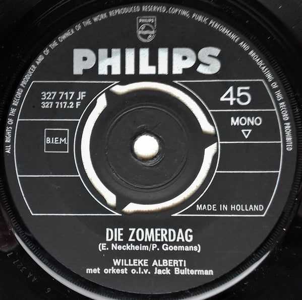 Willeke Alberti : Mijn Dagboek / Die Zomerdag (7", Single, Mono, Bla)