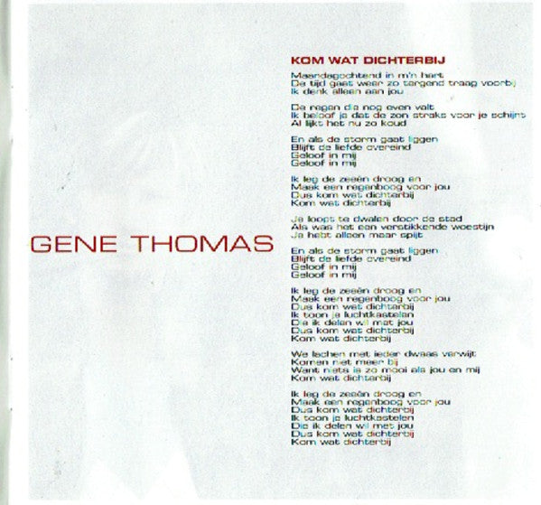 Gene Thomas (2) : Dichterbij (CD, Album)